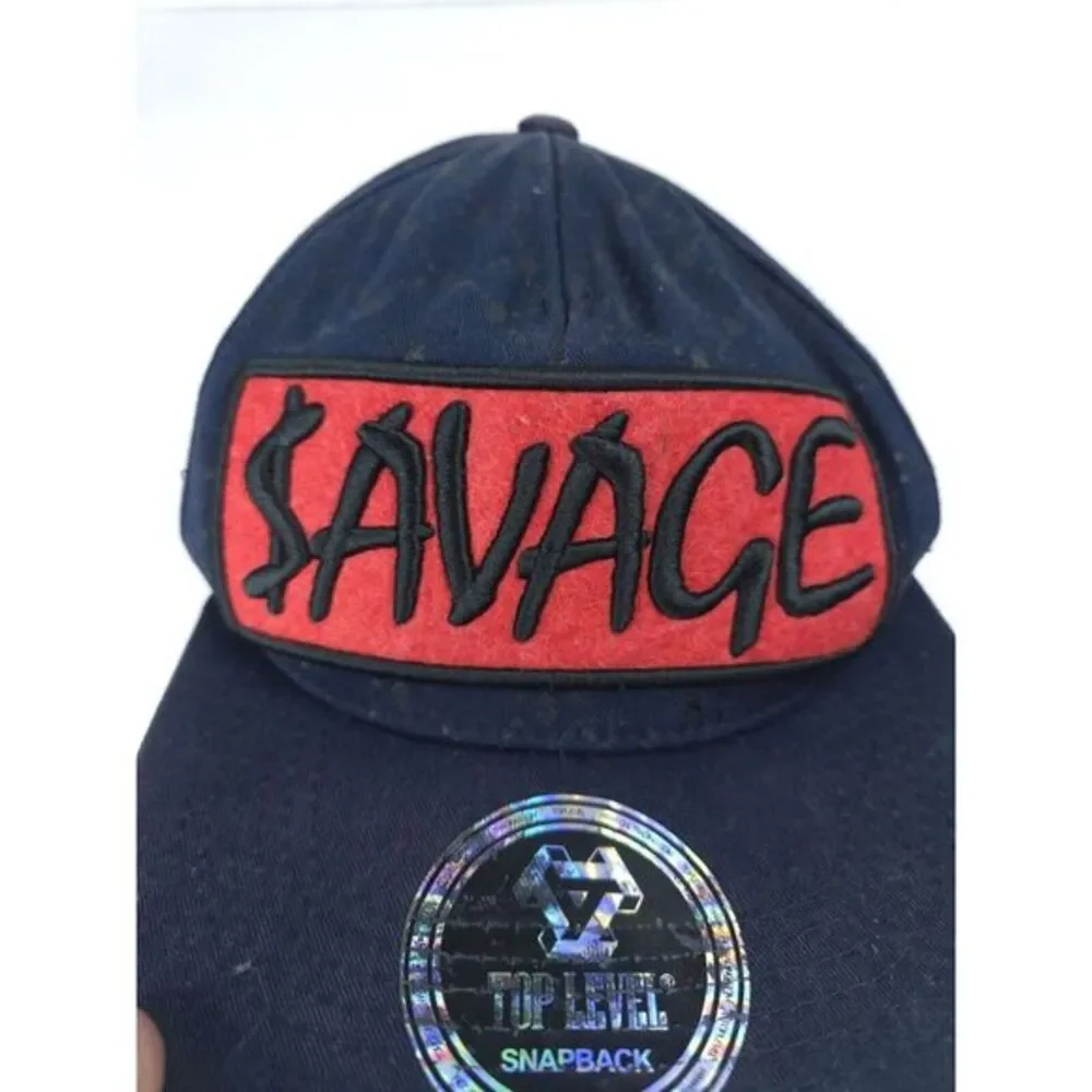 SAVAGE Snapback Cap Hat 100% Cotton Adult Men's‎ Trucker Hat Skateboarding